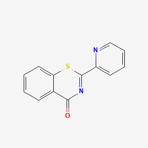 molecular formula C13H8N2OS B1668015 2-(pyridin-2-yl)-4H-benzo[e][1,3]thiazin-4-one CAS No. 99420-15-2