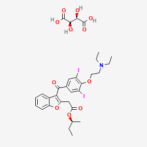 molecular formula C31H37I2NO11 B1668028 Budiodarone Tartrate CAS No. 478941-93-4