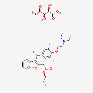 molecular formula C31H37I2NO11 B1668028 Budiodarone tartrate CAS No. 478941-93-4