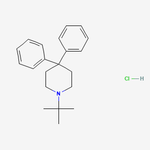 molecular formula C21H28ClN B1668029 1-Tert-butyl-4,4-diphenylpiperidin-1-ium;chloride CAS No. 63661-61-0