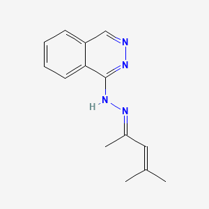 molecular formula C14H16N4 B1668030 1-(2-(1,3-Dimethyl-2-butenylidene)hydrazino)phthalazine CAS No. 36798-79-5