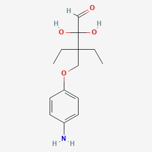 molecular formula C14H23NO3 B1668130 Butyraldehyde, 4-(p-aminophenoxy)-, diethyl acetal CAS No. 100967-19-9