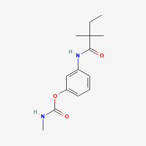 molecular formula C14H20N2O3 B1668131 BUTYRANILIDE, 2,2-DIMETHYL-3'-HYDROXY-, METHYLCARBAMATE (ester) CAS No. 17798-17-3