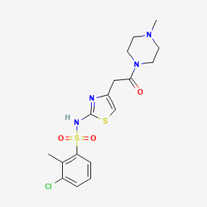 3-chloro-2-methyl-N-(4-(2-(4-methylpiperazin-1-yl)-2-oxoethyl)thiazol-2-yl)benzenesulfonamide
