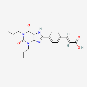 molecular formula C20H22N4O4 B1668158 (E)-4-(1,2,3,6-Tetrahydro-2,6-dioxo-1,3-dipropyl-9H-purin-8-yl)cinnamic acid CAS No. 106465-45-6