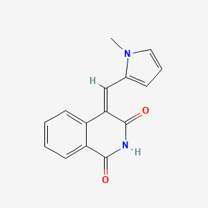 molecular formula C15H12N2O2 B1668166 4-[(1-Methyl-1H-pyrrol-2-yl)methylene]-1,3(2H,4H)-isoquinolinedione CAS No. 1104546-89-5