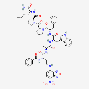 molecular formula C56H65N13O11 B1668169 Bz-Dab(NBD)-AwFpP-Nle-NH2 CAS No. 161238-74-0