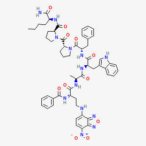 molecular formula C56H65N13O11 B1668169 Bz-Dab(nbd)-awfpp-nle-NH2 CAS No. 161238-74-0