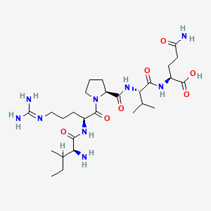 B1668173 Isoleucyl-arginyl-prolyl-valyl-glutamine CAS No. 148162-36-1