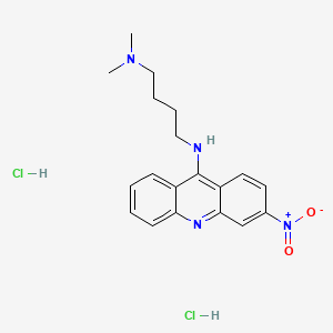 molecular formula C18H21Cl2N4O2 B1668177 Acridine, 9-((4-(dimethylamino)butyl)amino)-3-nitro-, dihydrochloride CAS No. 6237-31-6