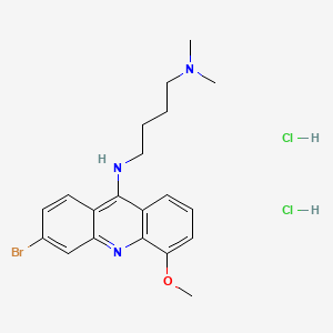 molecular formula C20H26BrCL2N3O B1668182 1,4-Butanediamine, N'-(3-bromo-5-methoxy-9-acridinyl)-N,N-dimethyl-, dihydrochloride CAS No. 6546-56-1