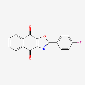 molecular formula C17H8FNO3 B1668183 2-(4-氟苯基)萘并[2,3-d]噁唑-4,9-二酮 CAS No. 192718-06-2