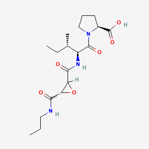 molecular formula C18H31N3O6 B1668190 N-(3-Propylcarbamoyloxirane-2-Carbonyl)-Isoleucyl-Proline CAS No. 134448-10-5