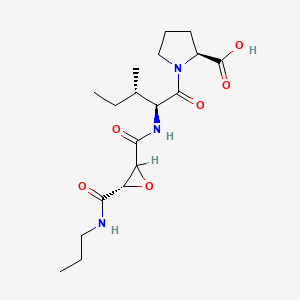 molecular formula C18H29N3O6 B1668190 N-[[(2S,3S)-3-[(Propylamino)carbonyl]-2-oxiranyl]carbonyl]-L-isoleucyl-L-proline CAS No. 134448-10-5
