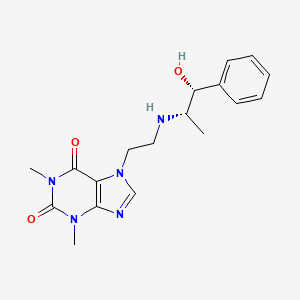 molecular formula C18H23N5O3 B1668204 Cafedrine CAS No. 58166-83-9