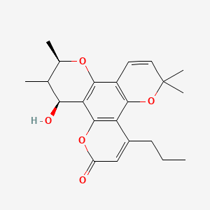 molecular formula C22H26O5 B1668212 (+)-Calanolide A CAS No. 142632-32-4
