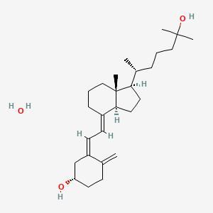 molecular formula C27H46O3 B1668215 9,10-Secocholesta-5,7,10(19)-triene-3,25-diol, monohydrate,(3b,5Z,7E)- CAS No. 63283-36-3