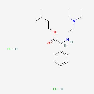 molecular formula C19H33ClN2O2 B1668250 Glycine, N-(2-(diethylamino)ethyl)-2-phenyl-, isopentyl ester, hydrochloride CAS No. 5892-41-1