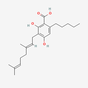 molecular formula C22H32O4 B1668263 Cannabigerolic acid CAS No. 25555-57-1