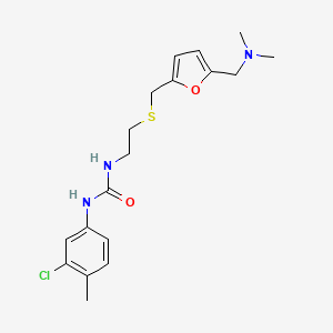 molecular formula C18H24ClN3O2S B1668270 1-(3-Chloro-4-Methylphenyl)-3-{2-[({5-[(Dimethylamino)methyl]-2-Furyl}methyl)thio]ethyl}urea CAS No. 564475-13-4