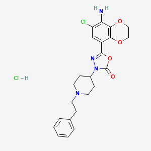 molecular formula C23H26Cl2N4O4 B1668276 咖啡酸苯乙酯盐酸盐 CAS No. 191023-43-5