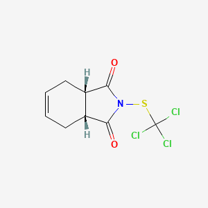 molecular formula C9H8Cl3NO2S B1668291 N-Trichloromethylthio-cis-delta(sup 4)-cyclohexene-1,2-dicarboximide CAS No. 133-06-2