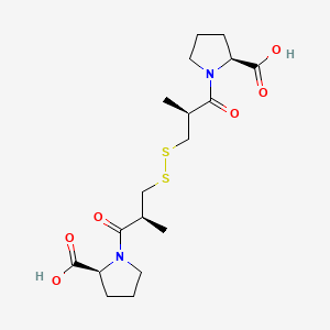 molecular formula C18H28N2O6S2 B1668295 巯甲脯二硫 CAS No. 64806-05-9
