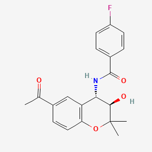 molecular formula C20H20FNO4 B1668297 Carabersat CAS No. 184653-84-7