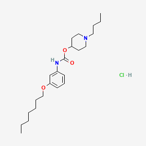 Carbamic acid, (3-(hexyloxy)phenyl)-, 1-butyl-4-piperidinyl ester, monohydrochloride (9CI)