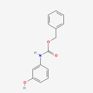 Carbamic acid, (3-hydroxyphenyl)-, phenylmethyl ester (9CI)