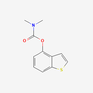 molecular formula C11H11NO2S B1668306 Carbamic acid, dimethyl-, benzo(b)thien-4-yl ester CAS No. 1016-46-2