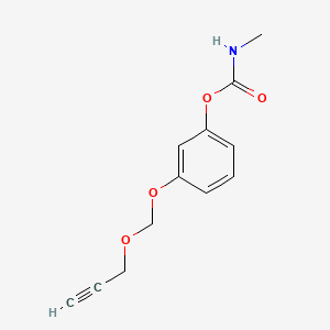 molecular formula C12H13NO4 B1668308 [3-(prop-2-ynoxymethoxy)phenyl] N-methylcarbamate CAS No. 18278-43-8
