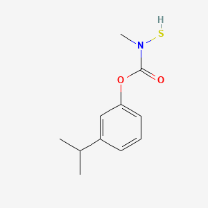 molecular formula C11H15NO2S B1668310 Carbamic acid, N-mercapto-N-methyl-, m-isopropylphenyl ester CAS No. 101491-88-7