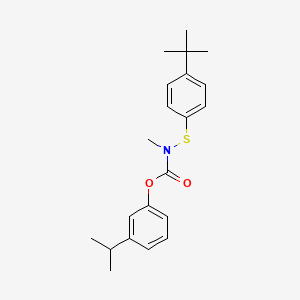 Carbamic acid, ((p-tert-butylphenyl)thio)methyl-, m-isopropylphenyl ester