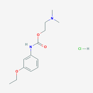 molecular formula C13H21ClN2O3 B1668316 2-(dimethylamino)ethyl N-(3-ethoxyphenyl)carbamate;hydrochloride CAS No. 68097-49-4