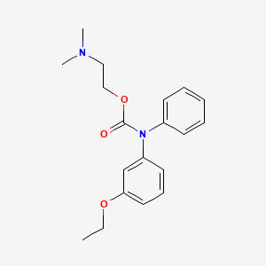 molecular formula C19H24N2O3 B1668318 Carbanilic acid, m-ethoxy-N-phenyl-, 2-(dimethylamino)ethyl ester CAS No. 109808-50-6