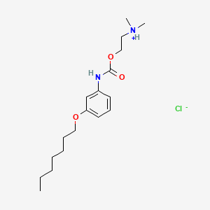 molecular formula C18H31ClN2O3 B1668319 2-[(3-heptoxyphenyl)carbamoyloxy]ethyl-dimethylazanium;chloride CAS No. 68097-63-2