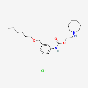 Carbanilic acid, m-((hexyloxy)methyl)-, 2-(hexahydro-1H-azepin-1-yl)ethyl ester, hydrochloride