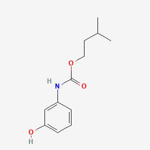 molecular formula C10H11NO3 B1668330 3-methylbutyl N-(3-hydroxyphenyl)carbamate CAS No. 73623-18-4