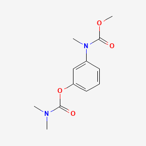 Carbanilic acid, m-hydroxy-N-methyl-, methyl ester, dimethylcarbamate (ester)