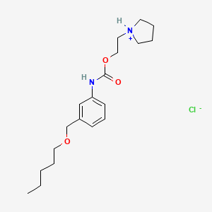 Carbanilic acid, m-((pentyloxy)methyl)-, 2-(1-pyrrolidinyl)ethyl ester, hydrochloride