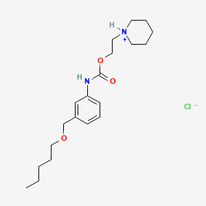 Carbanilic acid, m-((pentyloxy)methyl)-, 2-piperidinoethyl ester, hydrochloride