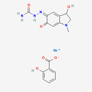 molecular formula C17H17N4NaO6 B1668342 Carbazochrome salicylate CAS No. 13051-01-9