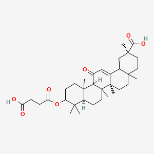 molecular formula C34H50O7 B1668346 3-[(3-Carboxypropanoyl)oxy]-11-oxoolean-12-en-29-oic acid CAS No. 5697-56-3