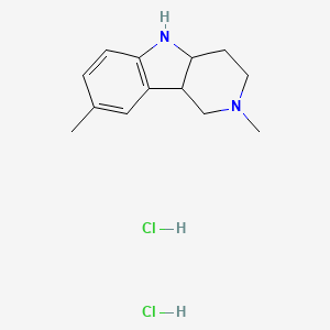 molecular formula C13H20Cl2N2 B1668350 2,8-dimethyl-2,3,4,4a,5,9b-hexahydro-1H-pyrido[4,3-b]indole dihydrochloride CAS No. 33162-17-3