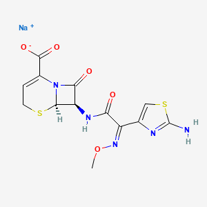 molecular formula C13H12N5NaO5S2 B1668363 Ceftizoxime sodium CAS No. 68401-82-1