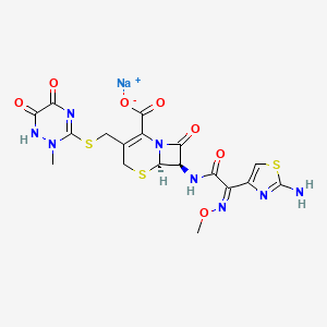molecular formula C18H16N8Na2O7S3 B1668364 Ceftriaxone sodium CAS No. 74578-69-1
