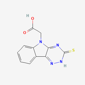 molecular formula C11H8N4O2S B1668374 (3-Thioxo-2,3-Dihydro-5h-[1,2,4]triazino[5,6-B]indol-5-Yl)acetic Acid CAS No. 309283-89-4