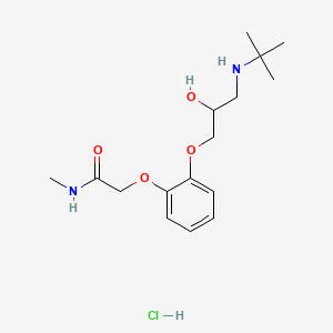 molecular formula C16H27ClN2O4 B1668415 Cetamolol Hydrochloride CAS No. 77590-95-5