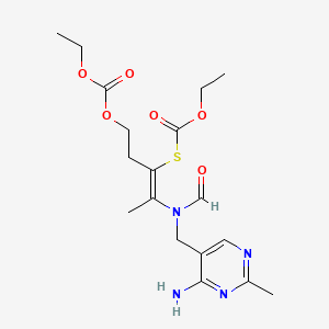 molecular formula C18H27ClN4O5S B1668420 Cetotiamine CAS No. 137-76-8